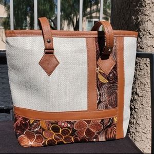 Leather Embroidery Tote Bags